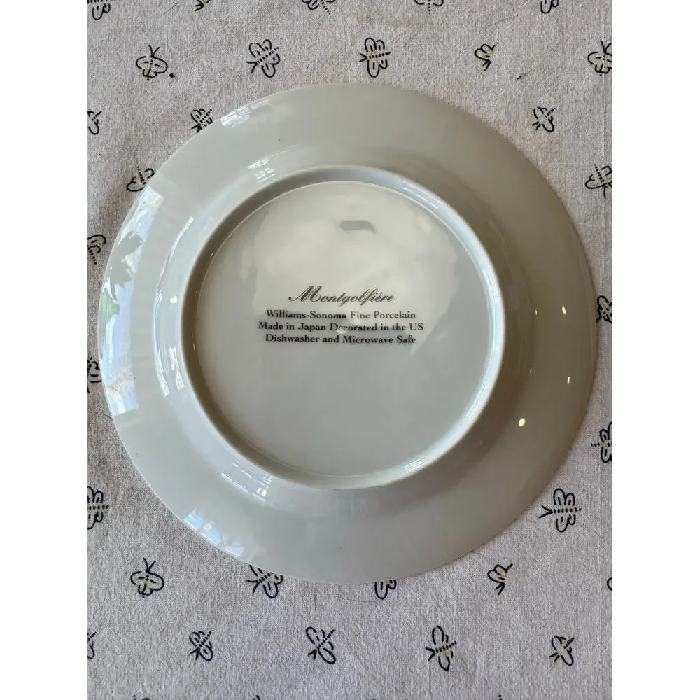 Williams Sonoma Hot Air Balloon Montgolfière Salad Plates x4 wall decor